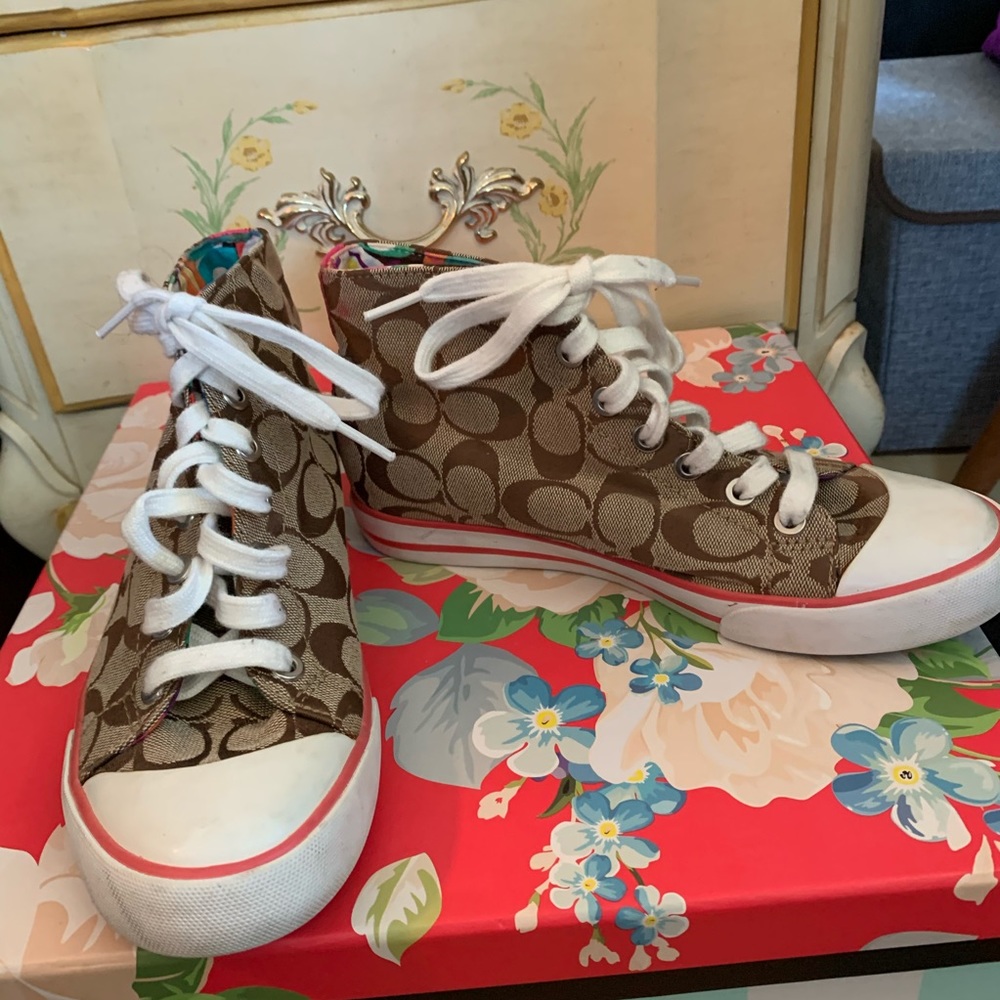 ❌SOLD❌ Coach Birch Fashion Sneakers High Rise - Picture 2 of 7